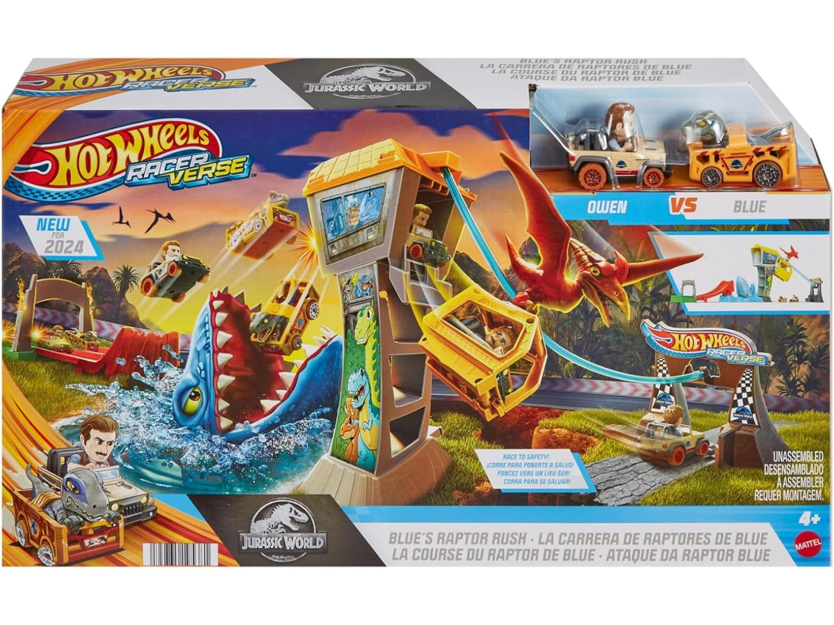 Hot Wheels Jurassic World Velociraptor Blue RacerVerse HTP12