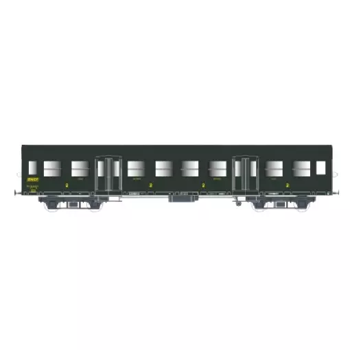 Voiture Romilly - Vert + Chassis Gris - SNCF - EP. IV - EPM 41.33.07 - HO : 1/87