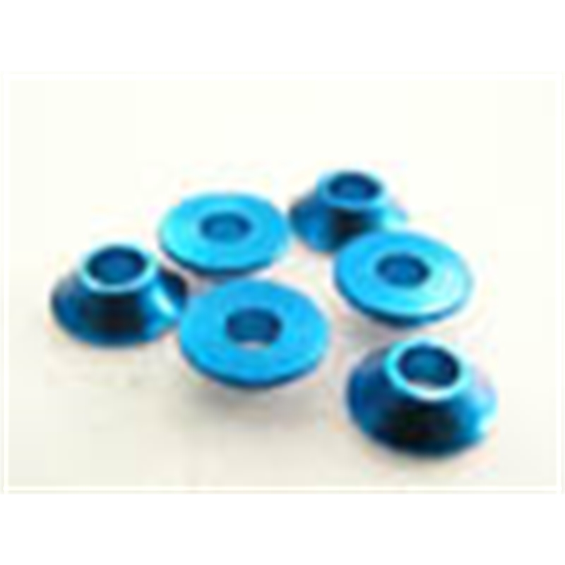 RONDELLE CONICHE IN ALLUMINIO 3mm (6) BLU - [111006B]