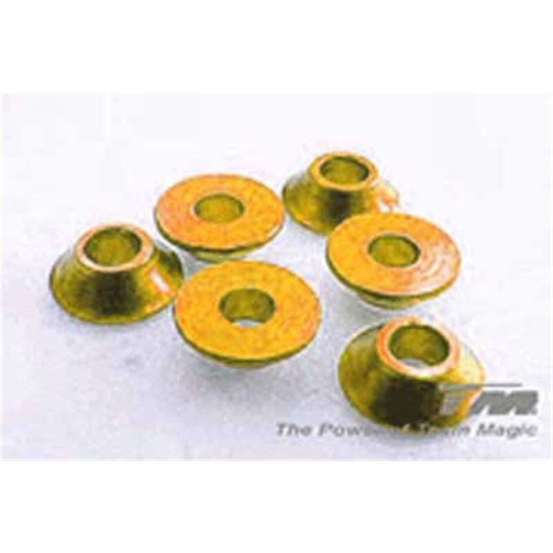 RONDELLE CONICHE IN ALLUMINIO 3mm (6) ORO - [111006GD]