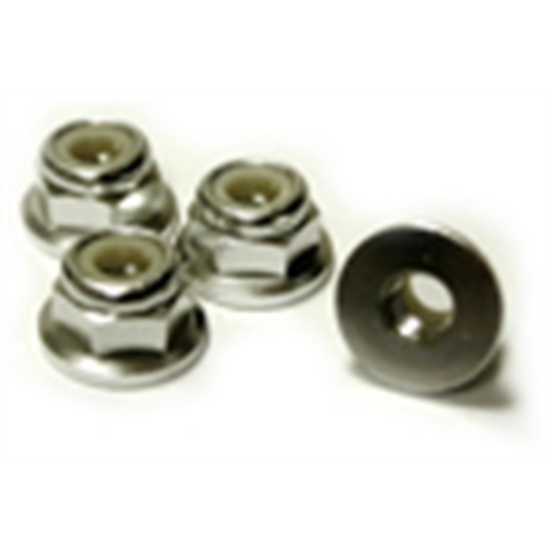 DADO FRENATO FLANGIATO IN ALLUMINIO 4mm (4) ALLUMINIO BASSO - [111046S]