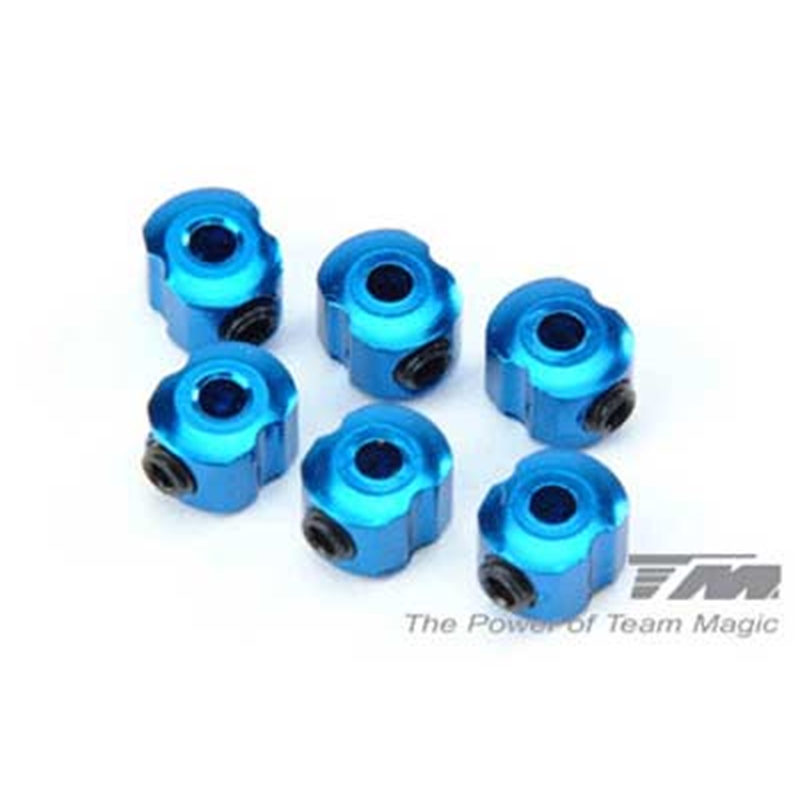 COLLARINI X LEVERAGGI IN ALLUMINIO (6) BLU "NEW TYPE" - [111131B]