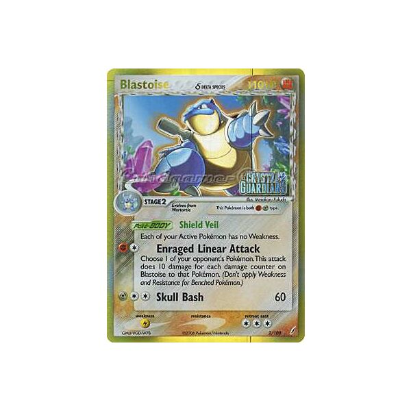 002 / 100 Blastoise Delta Species rara foil speciale (EN) -NEAR MINT-