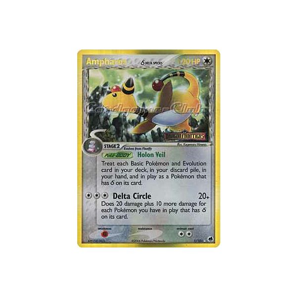 001 / 101 Ampharos Delta Species rara foil speciale (EN) -NEAR MINT-