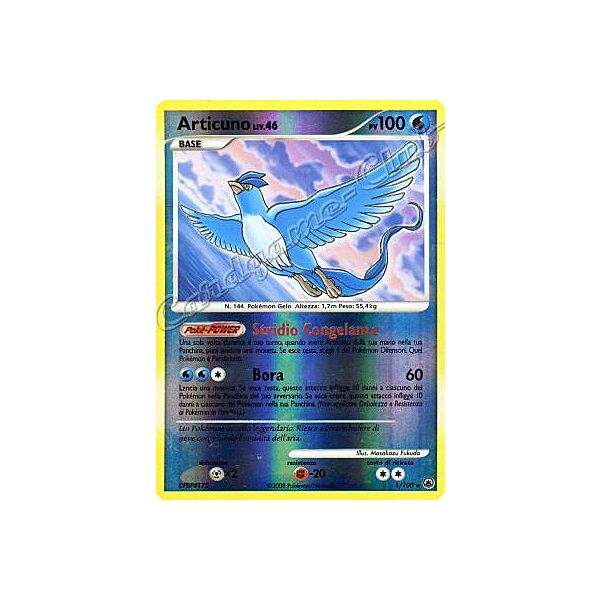 001 / 100 Articuno LIV.46 rara foil reverse (IT) -NEAR MINT-