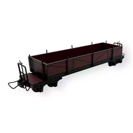 Wagon tombereau brun à bogies avec manette de frein - Minitrains 5145 - HOe 1/87 - 2R