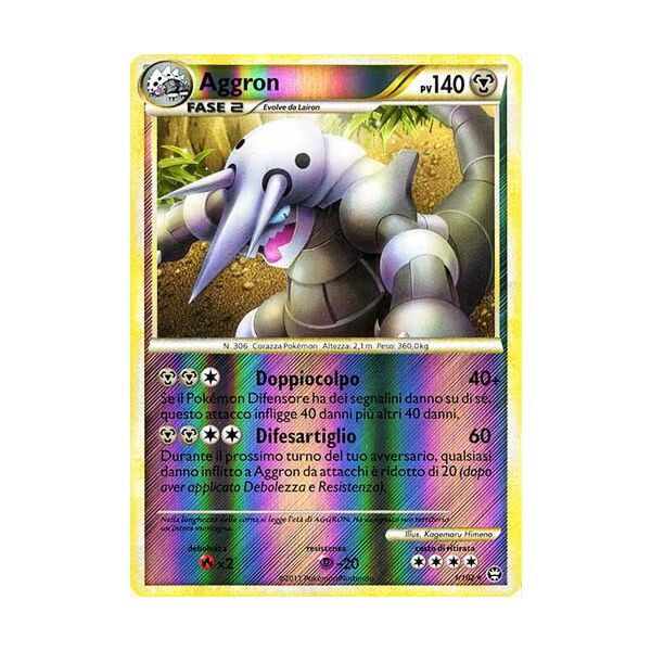 001 / 102 Aggron rara foil reverse (IT) -NEAR MINT-