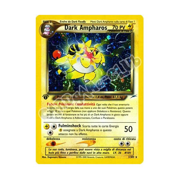 001 / 105 Dark Ampharos rara foil 1a edizione (IT) -NEAR MINT-