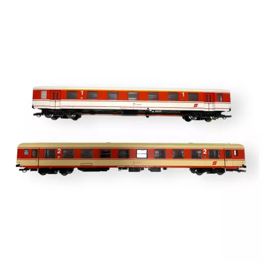 Coffret de 2 voitures du train "Arlberg-Express" - Roco 6200078 - ÖBB - HO 1/87 - EP. IV - 2R
