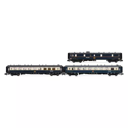Set di 3 carrozze 1/2 "Edelweiss Pullman Express" - Arnold HN4490 - N 1/160 - CIWL - EP II - 2R