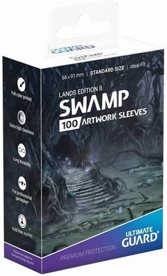 100 Sleeves Ultimate Guard ARTWORK SLEEVES LANDS EDITION II SWAMP Bustine Protettive Palude