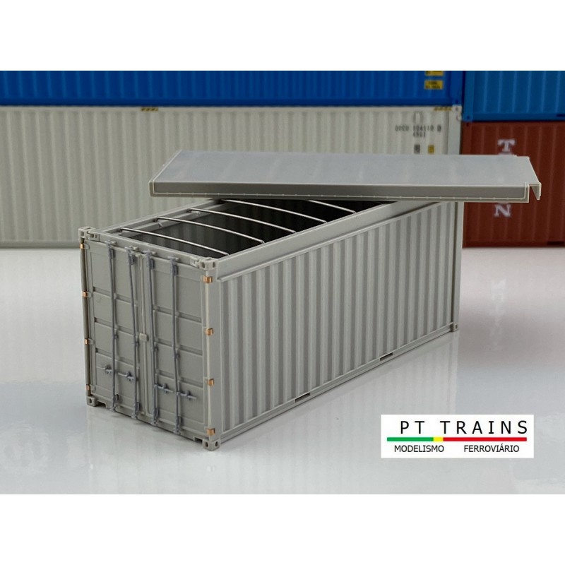 Contenitore Open Top da 20' (senza decorazione). PT TRAINS 802502