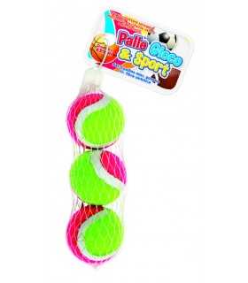 3 PALLE MINI TENNIS 4,5CM RETE