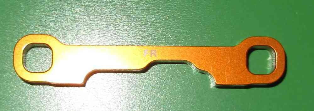 XRAY 302720-O - T4 2014 ALU FRONT LOWER 1-PIECE SUSPENSION HOLDER - REAR - FR