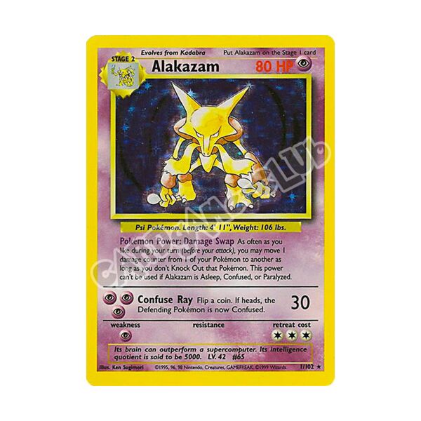 001 / 102 Alakazam rara foil unlimited (EN) -NEAR MINT-