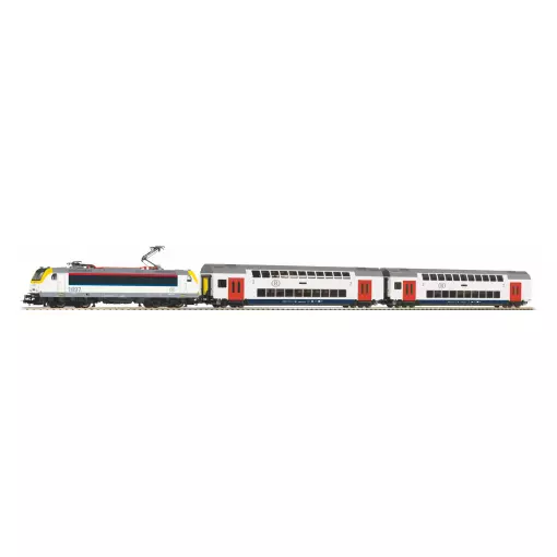 Set di partenza SmartControl WLAN, treno passeggeri a 2 piani - Piko 59108 - HO 1/87 - SNCB - Ep VI - Digitale - 2R