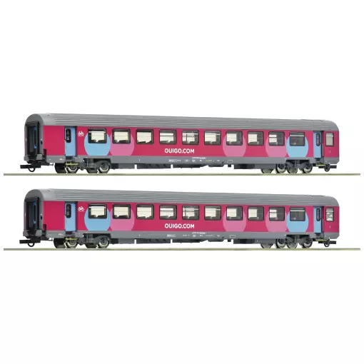 Coffret de 2 voitures voyageurs corail - Roco 6200024 - SNCF - HO 1/87 - EP. VI
