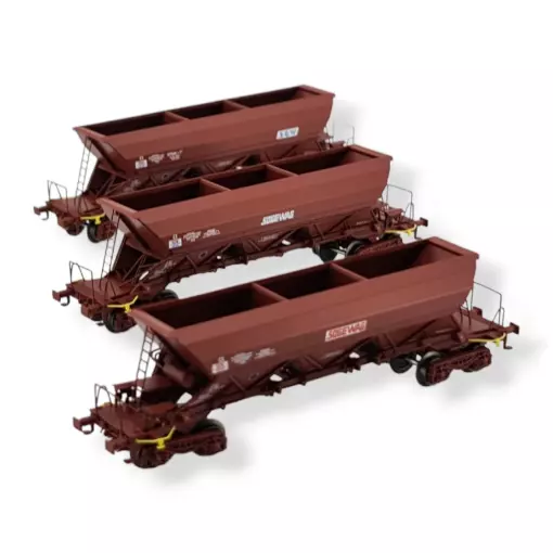 Set di 3 carri tramoggia EX SGW - REE MODELS NW-270 - N 1/160 - SNCF - EP V - DC