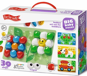 Mosaico grande per bambini Fiori 39 pz