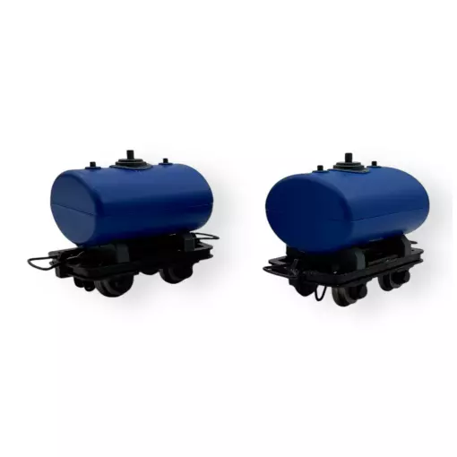 2 wagons citernes bleus - Minitrains 5111 - HOe 1/87 - 2R