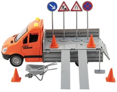 Auto manutenzione stradale in plastica 25 cm sul volano a batterie con suono e luce