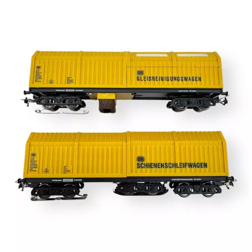2 wagons nettoyeurs de voies - Lux Modellbau 9660 - HO 1/87 - 3R
