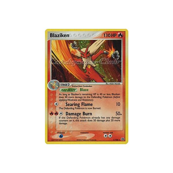 001 / 106 Blaziken rara foil (EN) -NEAR MINT-