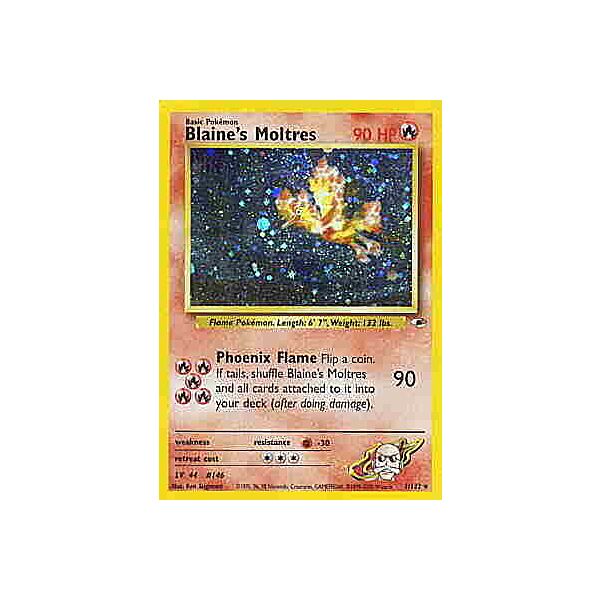 001 / 132 Blaine's Moltres rara foil unlimited (EN) -NEAR MINT-