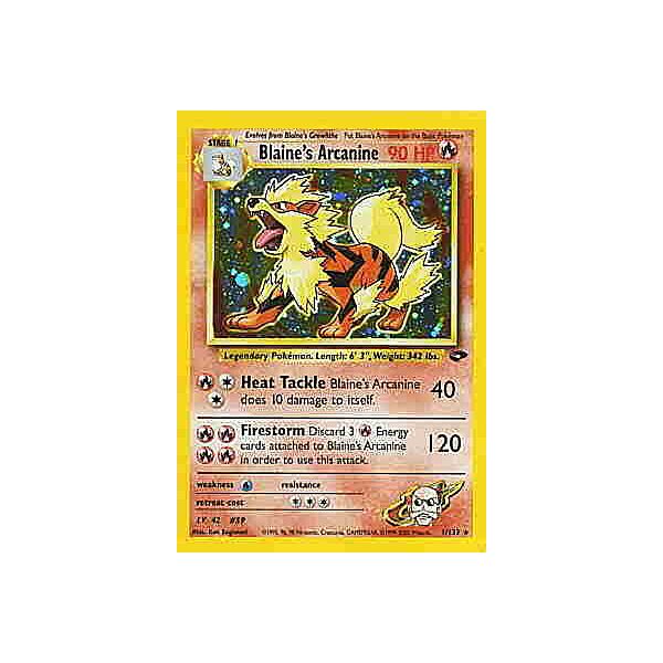001 / 132 Blaine's Arcanine rara foil unlimited (EN) -NEAR MINT-