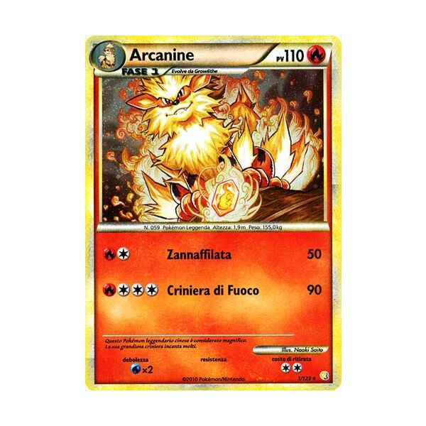 001 / 123 Arcanine rara foil (IT) -NEAR MINT-