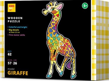 Set puzzle in legno Giraffa