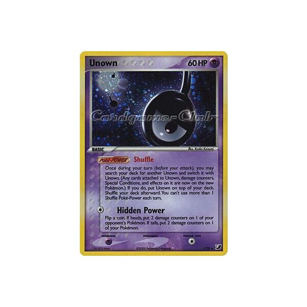 ! / 28 Unown rara foil (EN) -NEAR MINT-