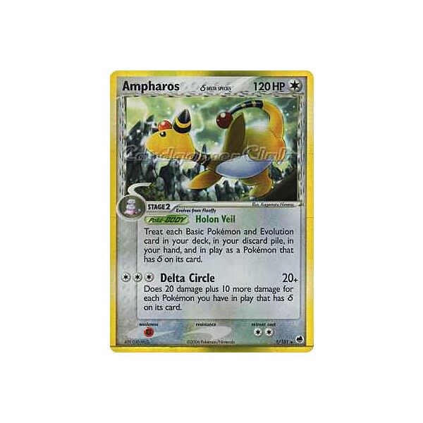 001 / 101 Ampharos Delta Species rara foil (EN) -NEAR MINT-