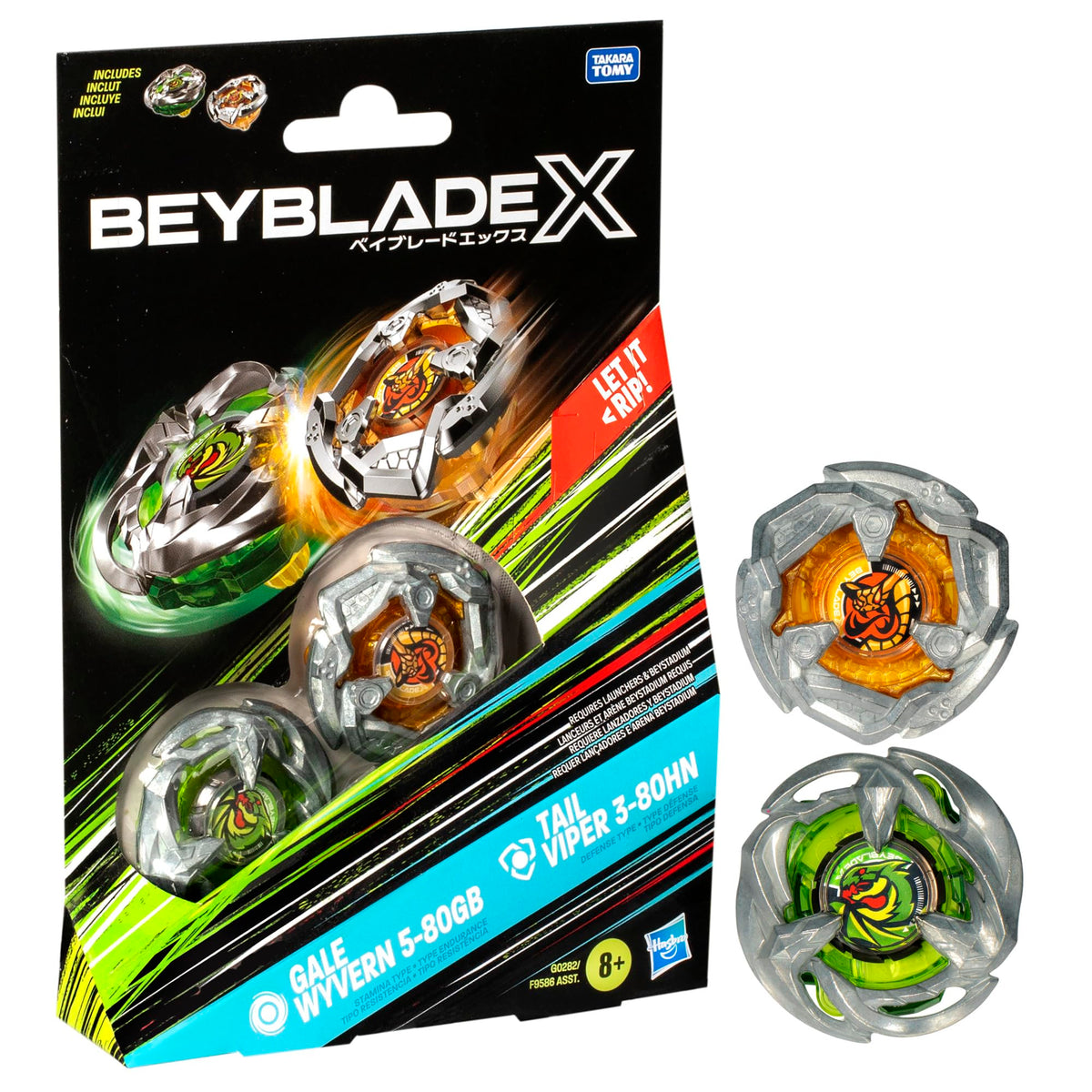 BeyBlade X Dual pack - Gale Wyvern + Tail Viper