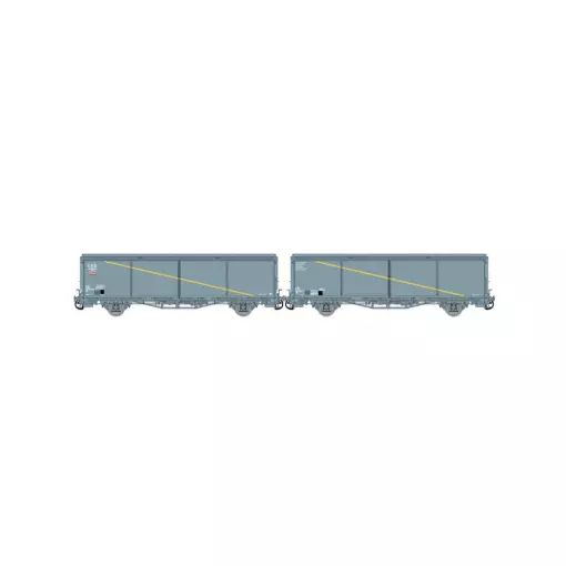 Set de 2 wagons SNAV toits bas EVS - Trains160 16033 - N 1/160 - SNCF - Ep IV-V - 2R