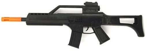 Pistola/Mitragliatrice in plastica scintillante 53cm su volano