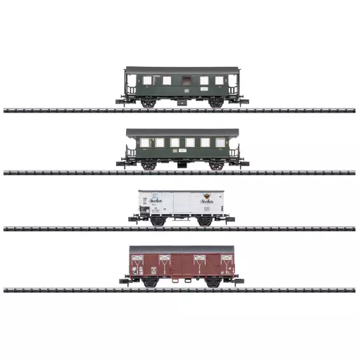 Coffret de wagons DB GmP - Minitrix 15002 - N 1/160 - DB - Ep III - 2R