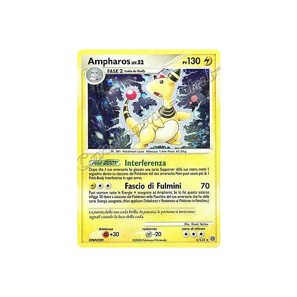 001 / 132 Ampharos LIV.52 rara foil (IT) -NEAR MINT-