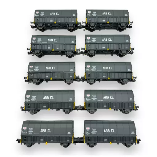 Set di 10 carri tramoggia ARBEL - MAKETTE 4740 - HO 1/87 - SNCF - EP IV - 2R