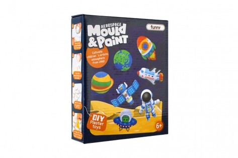 Set creativo per realizzare e dipingere un astronauta in gesso di Parigi con colori e accessori