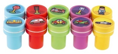 Timbri autostampanti Le mie prime automobili plastica 10 pz