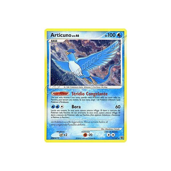 001 / 100 Articuno LIV.46 rara foil (IT) -NEAR MINT-