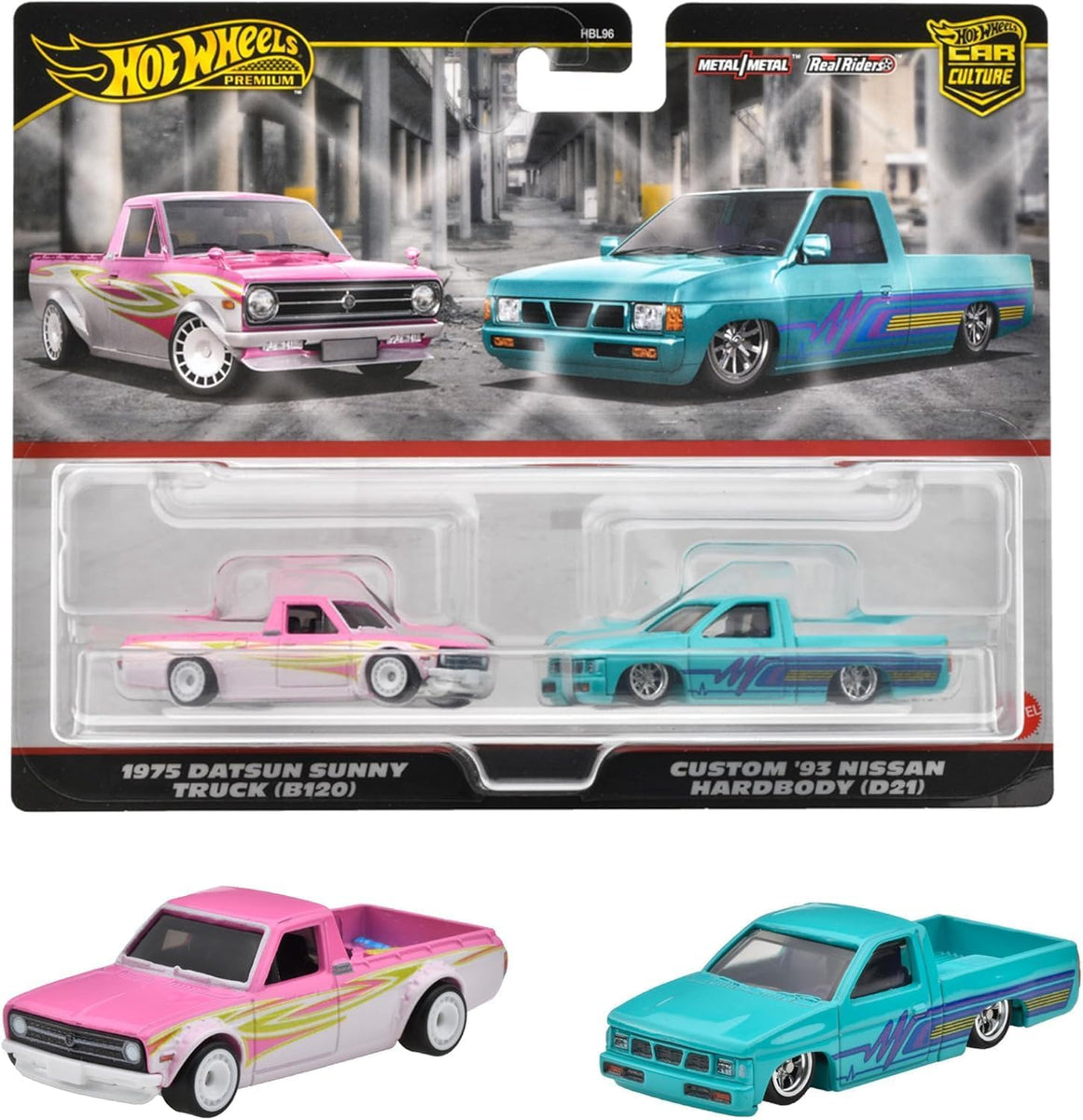 HW Premium 2-Pack 1975 Datsun B120 / 1993 Nissan D21