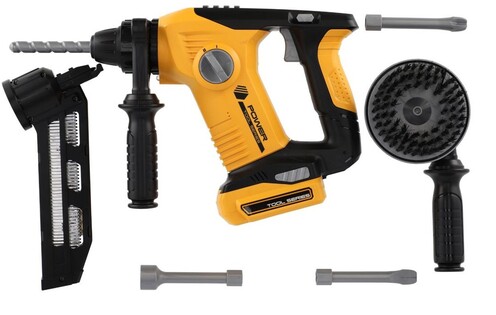 Trapano a percussione con accessori plastica 30x18cm a batteria con suono