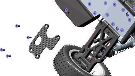 XRAY - XB4 GRAPHITE REAR LOWER ARM PLATE 1.6MM