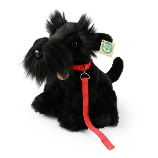 Cane di peluche schnauzer con guinzaglio 30 cm ECO-FRIENDLY