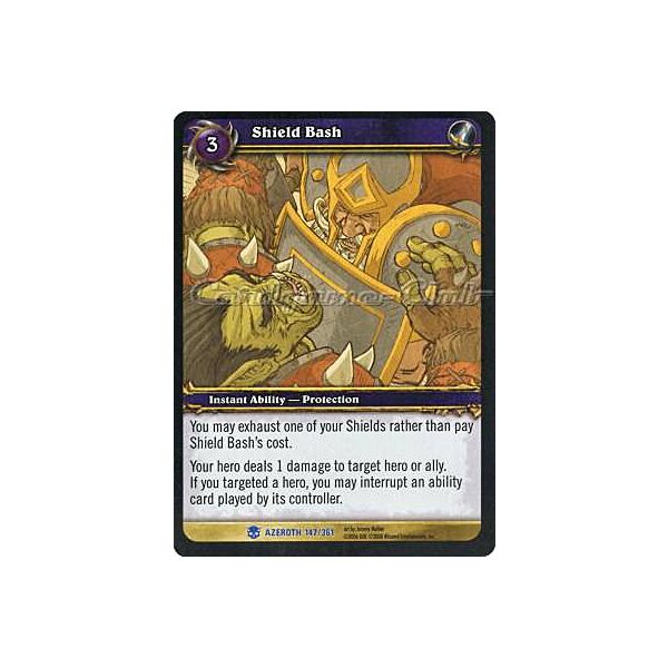 AZEROTH 147 / 361 Shield Bash rara -NEAR MINT-