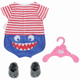 Zapf Creation BABY Born Pigiama e pantofole, blu, 43 cm