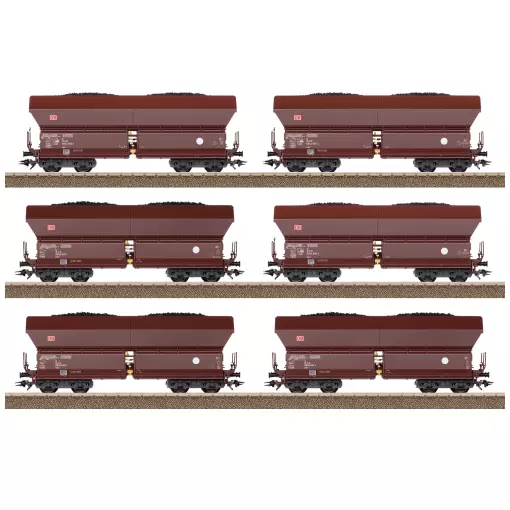 Coffret de wagons à déchargement automatique Falns 182 - Trix T24182 - DB AG - HO 1/87 - EP. VI - 2R