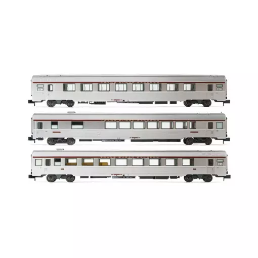 Set di 3 carrozze passeggeri TEE "Cisalpin" - Arnold HN4440 - N 1/160 - SNCF - Ep IV - 2R